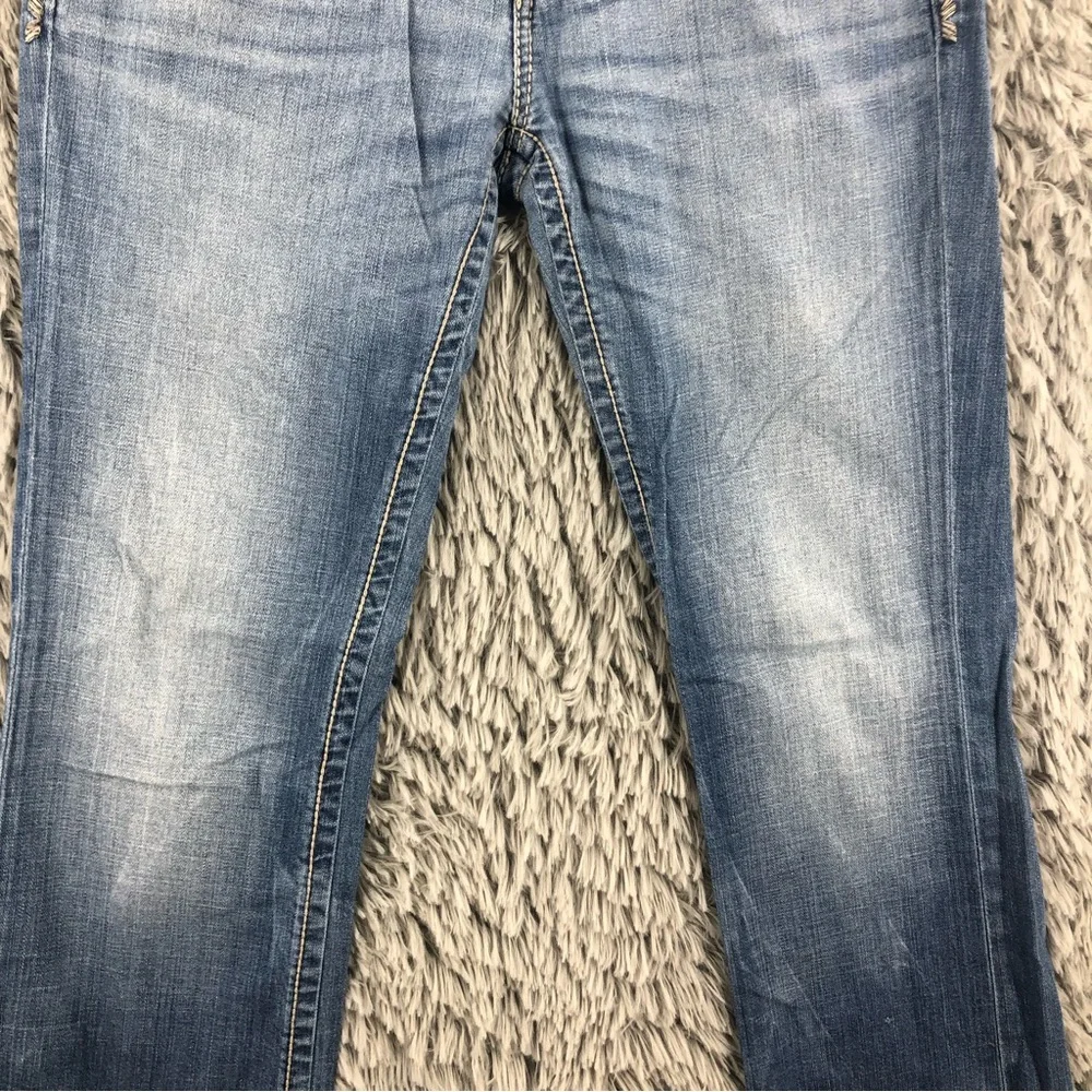 BKE Buckle Jeans Mens 31L Aiden Blue Bootcut Whiskered